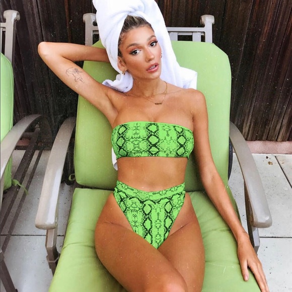snake bandeau bikini